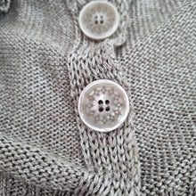Load image into Gallery viewer, M&S Per Una Cardigan Medium Metallic Gold Made in Italy Peplum Buttons Knit