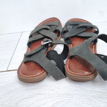 Load image into Gallery viewer, TOMS Women’s Flat Sandals UK 3 EU 34.5 Black Leather Upper Fishermen Summer