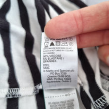 Load image into Gallery viewer, Bundle 2 Striped T-shirts UK 24 Black White M&S Next Cotton Breton Short Sleeves