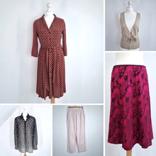 Load image into Gallery viewer, Bundle Clothes UK 12  5 Pieces Ladies Vintage Jaeger Monsoon Wrap Dress Job Lot