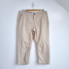 Load image into Gallery viewer, Fat Face Crop Chinos Lulworth Trousers UK 14 Beige Stretch Cotton Mid Rise