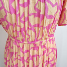 Load image into Gallery viewer, Matalan Papaya Maxi Dress UK 14 Off the Shoulder Pink 100% Viscose Summer Boho