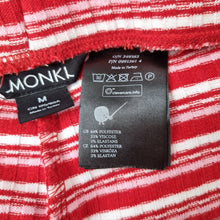 Load image into Gallery viewer, Monki Co-ord Outfit Flared Trousers Crop Top Striped Red White Jersey Medium