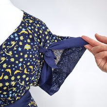 Load image into Gallery viewer, Issa London Dress 100% Silk Jersey UK 8 Dolphin Fish Print Blue A Line Cocktail