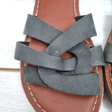 Load image into Gallery viewer, TOMS Women’s Flat Sandals UK 3 EU 34.5 Black Leather Upper Fishermen Summer