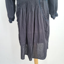 Load image into Gallery viewer, Day Birger et Mikkelsen Dress UK 12 Black 100% Cotton Boho Casual Deep V Pockets