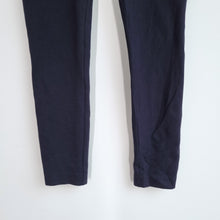 Load image into Gallery viewer, Jaeger Cigarette Trousers Navy Blue UK 10 Stretch Slim Fit Work Mid Rise Office