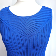 Load image into Gallery viewer, Phase Eight Maxi Dress 16 Royal Blue Willow Knitted Pointelle Occasion Party