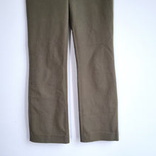 Load image into Gallery viewer, Arket Trousers Khaki Green Straight Cotton Blend High Rise Stretch Work UK 8