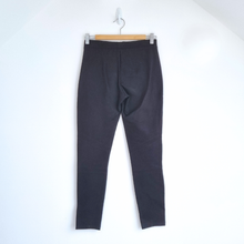 Load image into Gallery viewer, Zapa Leather Panel Leggings Black Biker Stretch Trousers XS Luxe Chic Genuine
