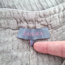 Load image into Gallery viewer, Sahara Midi Dress Beige Small Linen Bamboo Sheath Pockets Casual Slit Artisan