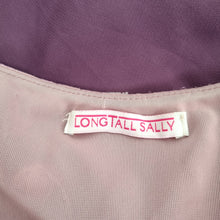 Load image into Gallery viewer, Long Tall Sally Skirt Maxi 16 18 Bias Cut Fit & Flare Purple Floral Print Lined