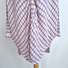 Load image into Gallery viewer, Anthropologie  Oversized Tunic Dress 14 Saturday Sunday Plaid Hi Lo Button Down