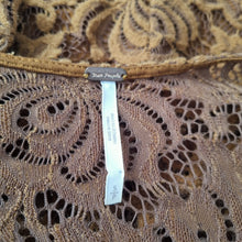 Load image into Gallery viewer, Free People Lace Dress Mini Brown Bodycon V Neck Party Long Sleeves Small