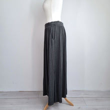 Load image into Gallery viewer, The White Company Skirt Maxi Large Jersey Pockets Dark Grey Stretch Casual ALine