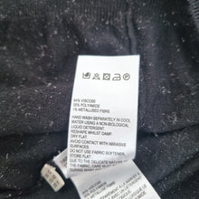 Load image into Gallery viewer, Whistles Jumper Dress Black Fine Knitted 12 Sparkly Mini Long Sleeves Sweater