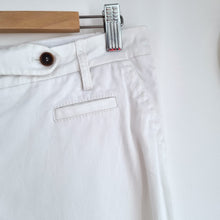 Load image into Gallery viewer, Celine Trousers White Cropped Size 42 UK 12/14 Chinos Cotton Stretch Work Slim