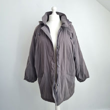 Load image into Gallery viewer, Holmewood Padded Puffer Coat UK 20 Grey Removable Hood Winter Jacket Parka Plus