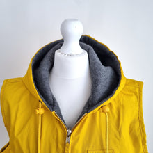 Load image into Gallery viewer, Next Gilet Sleeveless Raincoat Yellow Small Women Hooded Fleece Lined Waistcoat