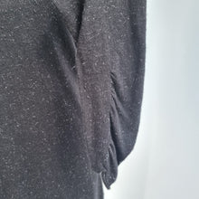 Load image into Gallery viewer, Whistles Jumper Dress Black Fine Knitted 12 Sparkly Mini Long Sleeves Sweater