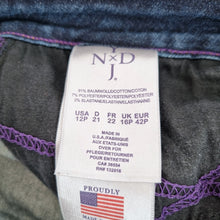 Load image into Gallery viewer, NYDJ Skinny Jeans Dark Blue Mid Rise Indigo Stretch Slimming UK 16 US 12 Petite