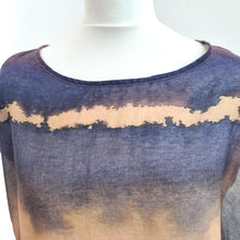 Load image into Gallery viewer, Mes Soeurs Et Moi Top Silk Blend Size 2 UK 14 Tie-Dye Blouse Boxy Lagenlook