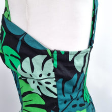 Load image into Gallery viewer, NEW Collectif Sarong Dress Palm Tree 14 Green Removable Straps Retro Wiggle