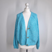 Load image into Gallery viewer, Primark Cardigan Bundle UK 14/16 Chunk Fluffy Knit Blue Pink Oversized Cropped