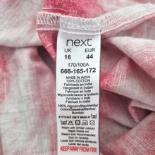 Load image into Gallery viewer, Next Beachwear Tie-Dye Dress 16 Smock Shirred Pink Cotton Puff Sleeve Sundress