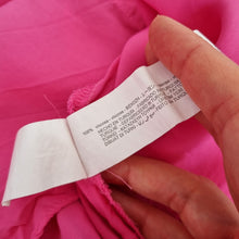 Load image into Gallery viewer, Zara Shirt Hot Pink Blouse Bright Long Sleeves 100% Viscose Button Top Medium
