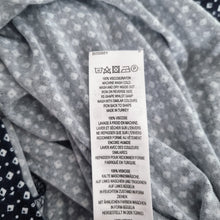 Load image into Gallery viewer, French Connection Wiggle Dress UK 16 Fitted Navy White Ditsy Print Short Sleeves