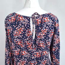 Load image into Gallery viewer, Boden Dress Jersey Pockets UK 8 Ditsy Floral Print Navy Long Sleeves Stretch