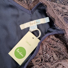 Load image into Gallery viewer, NEW Boden Lace Dress Occasion Cocktail Grey Navy Wedding Guest Lined Party 10 R