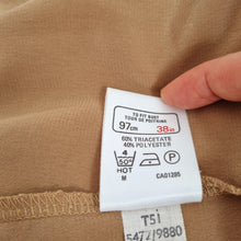 Load image into Gallery viewer, Vintage St Michael Blouse Top 80s Colourblock Tan Blue Mock Neck Button 12 14 16