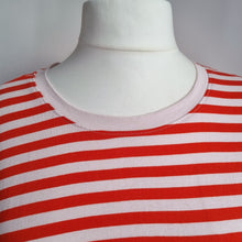 Load image into Gallery viewer, Marks & Spencer Striped T-shirt UK 24 Pink Breton 100% Cotton Short Sleeve Top