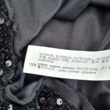 Load image into Gallery viewer, Zara Sequin Dress Backless Mini Black Clubbing Party Long Sleeves Bodycon Medium