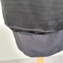 Load image into Gallery viewer, AllSaints Black Mini Dress Seymour Silk Blend Draped Pleated Tunic Repair 10