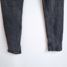 Load image into Gallery viewer, Whistles Skinny Jeans Black UK 30 High Rise Denim Stretch Slim Fit Faded Pockets