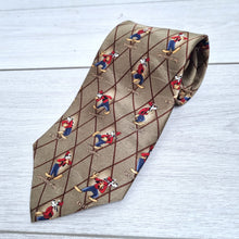 Load image into Gallery viewer, Disney Goofy Silk Tie Mickey & Co Character Pose Novelty Vintage Cartoon Necktie