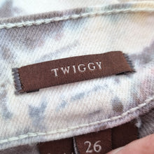 Load image into Gallery viewer, James Jeans Twiggy Skinny Size 26 Abstract Tie-Dye Print Designer Stretch
