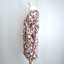 Load image into Gallery viewer, Oliver Bonas Jumper Dress UK 10 Leopard Print Knit Animal Mini Tunic Casual