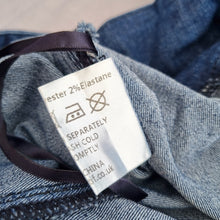 Load image into Gallery viewer, Collectif Denim Skirt Suspenders Pencil High Rise Dark Blue Retro Pinup 16 XL