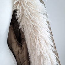 Load image into Gallery viewer, M&S Parka Coat Hooded UK 8 Khaki Faux Fur Trim Winter Jacket Padded Warm Pockets