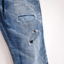 Load image into Gallery viewer, Diesel Krooley Jogger Jeans Men's Tapered Ripped Destroyed Blue Sweatpants W 26