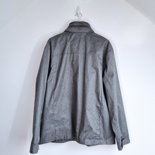 Load image into Gallery viewer, Mantaray Men's Jacket Rain Coat Grey Lined Foldable Hood Pockets Windbreaker XL