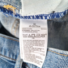 Load image into Gallery viewer, Gap Best Girlfriend Jeans W30 Light Blue Mid Rise Slim Straight Distressed
