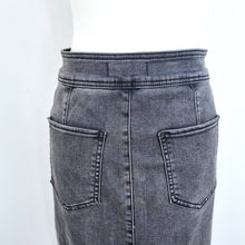 Load image into Gallery viewer, Free People Denim Skirt Midi Black Pencil Slit Pockets We The Free Jeans W 30