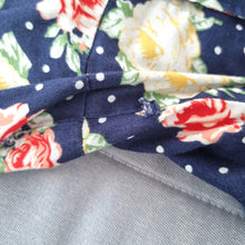 Load image into Gallery viewer, Hell Bunny Dress Floral Print 2XL Navy Blue Sailor Retro 50s Revival Stretch