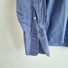 Load image into Gallery viewer, Daks Mens Dress Shirt 16'' 41cm Blue 100% Cotton Long Sleeves Double Cuff Smart