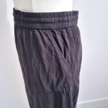Load image into Gallery viewer, JD Williams Midi Skirt Plus Size UK 30 Linen Blend Elastic Waist Black Pockets